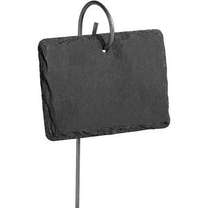 Fournitures de jardin bon marché tige de suspension en acier crayon en pierre forme de rectangle <span class=keywords><strong>ardoise</strong></span> étiquettes de plantes étiquettes de marqueur - Product Image 1