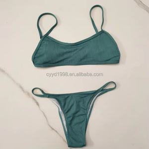 Nouvelle collection 2026 : Maillot de bain deux pièces push-up à col en V et taille haute pour femme, avec service OEM - Product Image 4