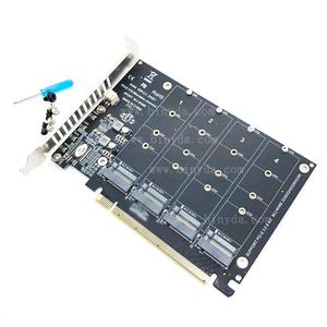 4 puertos <span class=keywords><strong>M</strong></span>.2 NVME SSD a tarjeta de expansión de lector PCIE X16 4X32Gbps - Product Image 2