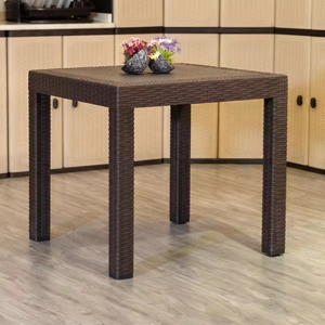 Mesa de Centro Cuadrada de Ratán Natural Tejida a Mano con Estante, Diseño Simple y Elegante para Sala de Estar, Oficina en Casa, Decoración del Centro de la Sala - Product Image 3