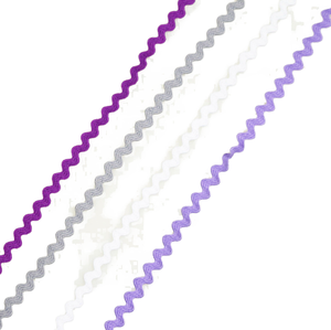 Ruban de dentelle en organza coloré de 5 mm, brodé double face, haute ténacité, 100 % polyester, bordure en ruban zigzag, pour la couture de fleurs - Product Image 1