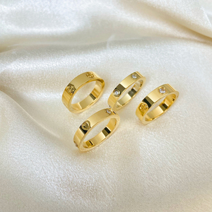 Titanium Steel Zircon <strong>Ring</strong> Titanium Steel Does Not Fade Couple 18K Stainless Steel <strong>Rings</strong> 2025 New Waterproof - Product Image 2