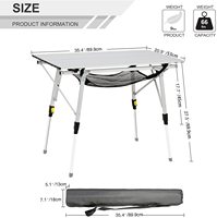 Easy — Table de Camping pliante, meuble en aluminium, ultraléger, facile à transporter, pour pique-nique plage voyage extérieur