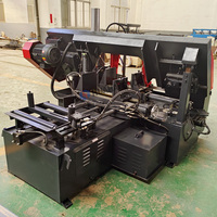 Scie à ruban horizontale industrielle CNC entièrement automatique GZ4243, moteur 4,0 kW, alimentation automatique, coupe de métal, tensionnement manuel