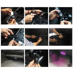 Luz Ambiental Interior para Auto, Múltiples Modos de Iluminación, Control Remoto Inalámbrico USB, Control por Voz, Tira LED Decorativa, Luz para Pies - Product Image 6