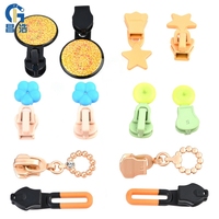 Cordes de traction à glissière en caoutchouc de Silicone coloré en forme de U extracteur de fermeture éclair de taille personnalisée pour accessoires de vêtements de bricolage