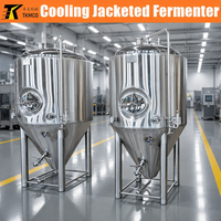 Cuve de Fermentation de Bière sous Pression TEK en Acier Inoxydable 304 de 300L, Équipement de Refroidissement et de Fermentation Conique de Boissons de 500L - Prix