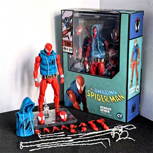 Figura de Acción de PVC de <span class=keywords><strong>Spider</strong></span>-Man <span class=keywords><strong>Scarlet</strong></span> de Stock Ct Toys, Mafex 186, Versión de Cómic Increíble, Anime, Embalaje Original - Product Image 1