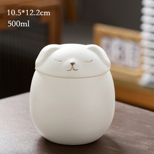Wholesale Modern Cute and Dog Shaped Ceramic Pet <b>Urn</b> China Collection Memorial Ashes Storage for Pets - Product Image 1