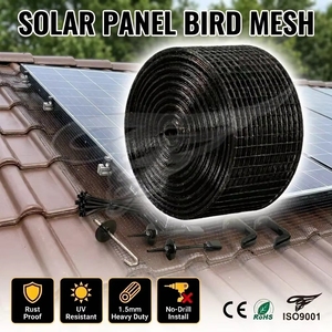 Kit de Malla de Acero Recubierta de PVC de 1/2" y 100 pies para Protección de Paneles Solares y Techos Contra Pájaros y Palomas - Product Image 1