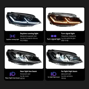 ไฟหน้า StarNav สำหรับรถ Golf MK7 TSI TDI ปี 2013-2017 พร้อมไฟ LED ไหลตามทิศทางการเลี้ยวแบบไดนามิก ชุดแต่ง BodyKit - Product Image 1