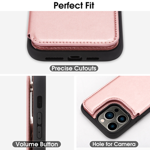 Fundas de Piel para Teléfono Móvil con Logotipo Personalizado, Funda Magnética Antigolpes con Tarjetero para iPhone 14 13 12 11 Pro Max - Product Image 4