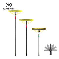 Outils de nettoyage professionnels pour vitres à grande portée en fibre de carbone pour le nettoyage des fenêtres et des panneaux solaires, extensions de 20, 30 et 40 pieds