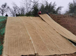 Couverture anti-érosion en fibre de <span class=keywords><strong>coco</strong></span> biodégradable NETE pour la stabilisation des sols, protection des pentes de rivières, barrages et routes - Product Image 3