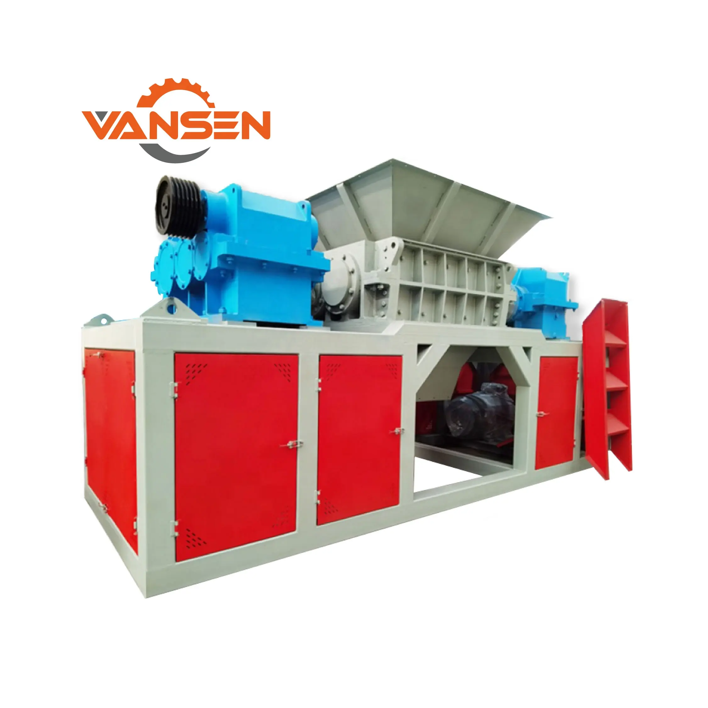 automatic big waste double shaft sponge foam shredder crushing machine