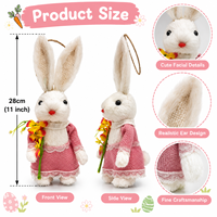 Ornement suspendu Pâques Pafu, lapin en peluche, décoration pour le printemps, la maison, le jardin, la porte, cadeau de fête