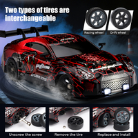 Auto RC de Alto Rendimiento para Derrapes, Escala 1/16, 4WD, 2.4GHz, 18KM/H, con Luz y Spray, Recargable por USB, para Niños y Adultos