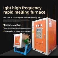 Horno de fusión de acero inoxidable de frecuencia media Shuncheng 100Kg-200kg Capacidad 380V 2000 Alta productividad