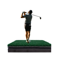 Tapis de frappe de golf à vente directe du fabricant, tapis de simulation de golf en herbe sablée