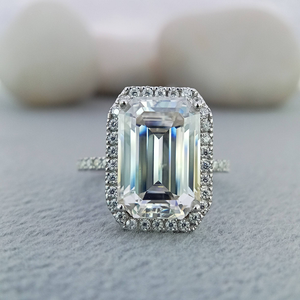 Anillo de Compromiso y Matrimonio de Oro Sólido de 14K con Diamante de Corte Brillante Cultivado en Laboratorio VVS, 3 Quilates, Certificado, Joyería de Lujo para Mujer - Product Image 6