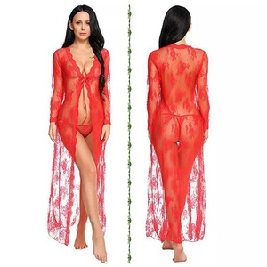 Ensemble de lingerie transparente en maille pour femmes, style européen et américain, avec culotte en dentelle, ensemble deux pièces, dropshipping et - Product Image 5