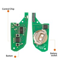 Clé télécommande universelle KEYDIY KD NB21-3 à 3 boutons, type couteau, 5 pièces/lot