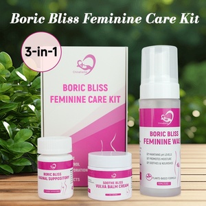Chinaherbs Custom Boric Bliss <b>Feminine</b> Care Kit Includes <b>Feminine</b> <b>Wash</b> Cream Suppository Vaginal Care for Women - Product Image 2