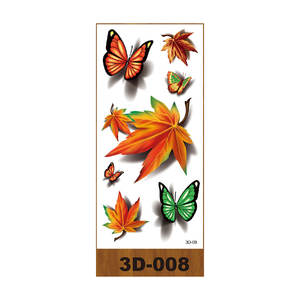 Pegatinas <span class=keywords><strong>de</strong></span> tatuaje temporal para mujeres y adultos, serie 3D <span class=keywords><strong>de</strong></span> colores brillantes, pegatinas realistas para el Día <span class=keywords><strong>de</strong></span> San Valentín, mariposa y <span class=keywords><strong>rosas</strong></span> - Product Image 5