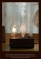 Diffuseur intelligent portable automatique sans fil pour huiles essentielles pures sans alcool, en bois et verre, pour la décoration intérieure