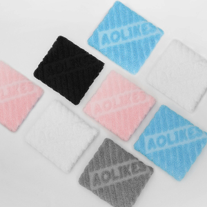Aolikes 0238 Fashion Jacquard Towel Sweat Absorption Gym Wrist Bands Hot Sale Wholesale 8cm Wrist Brace Soft