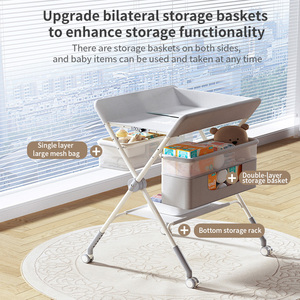 <span class=keywords><strong>Table</strong></span> de soins pour bébé multifonctionnelle, portable, pliable, 2 en 1 - Product Image 3
