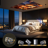 Mini Proyector Android 11, 720P Nativo, Decodificación 4K, Proyector LCD de Tiro Corto, Enfoque Automático, Duplicación de Pantalla Inalámbrica para Hogar y Exteriores