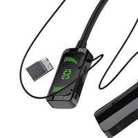Écouteurs sans fil Hi-Res à tour de cou avec haut-parleur de 10 mm, affichage LED, autonomie 10-15H, Type-C pour le sport et la musique