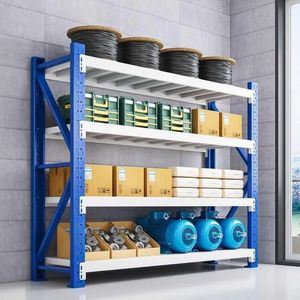 מתכווננת 5-שכבות מתכת מתלה בינונית עם הגנה עמיד בפני חלודה עמיד בפני קורוזיה לאחסון מחסן - Product Image 3