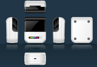 Imprimante d'étiquettes compacte U1, blanc/noir, 800 mAh, sans fil BT, 200 DPI, thermique sans encre, application Tiny Print, pour vendeurs