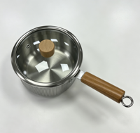 Casserole vapeur double couche en acier inoxydable avec couvercle en verre pour aliments pour bébés et sauces