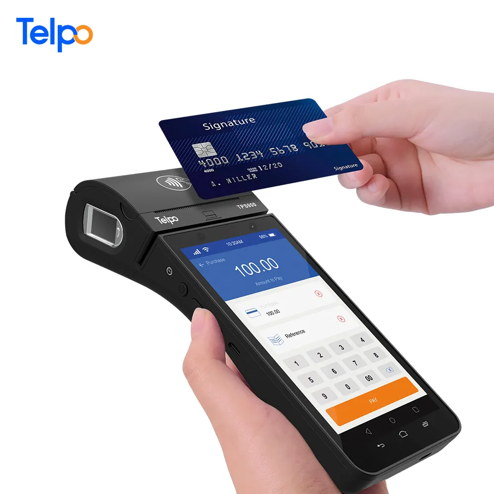 Lector de tarjetas de crédito, terminal móvil portátil sin contacto, precio de máquina de pago