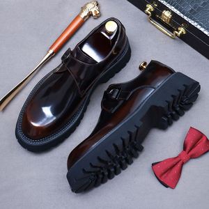 Zapatos Formales de Negocios para Hombre con Cordones, Diseño de Parches, Cuero Patentado, Ligeros, Antideslizantes, Transpirables, con Suela Gruesa para Oficina y Carrera - Product Image 2