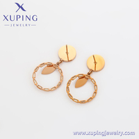 Boucles d'oreilles pour femmes XUPING 81064 Forever lettrage design élégant liquidation bijoux en acier inoxydable série quotidienne couleur or rose