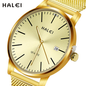 Montre à quartz HALEI neuve et originale pour homme, étanche niveau 3, en acier inoxydable, mouvement japonais, vente en gros, livraison directe - Product Image 2