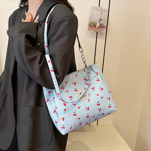 Nouveau <span class=keywords><strong>Sac</strong></span> Fourre-tout <span class=keywords><strong>Femme</strong></span> Grande Capacité Imprimé Cerises Noir/Bleu/Blanc/Rose 2026 - Product Image 5