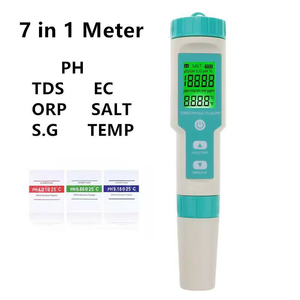 ポータブル高精度7in1 <span class=keywords><strong>pH</strong></span>メーター TDS/EC/ORP/S.G/塩分/温度テスター バックライトディスプレイ 水質分析器 OEM - Product Image 1