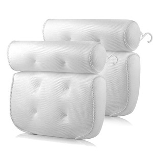 Oreiller de massage pour spa, appui-tête pour <span class=keywords><strong>baignoire</strong></span>, <span class=keywords><strong>coussin</strong></span> de bain avec ventouses, accessoires pour jacuzzi, coussins pour le dos et la tête - Product Image 1