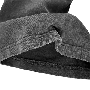 Custom logo Screen Printing DTG T Shirt Vintage Heavyweight T-shirt Mock Neck Washed Graphic Oversized t Shirt for Men - Product Image 4