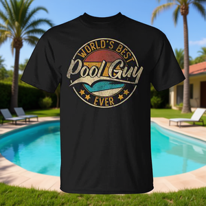 T-shirt pour homme « Le meilleur du monde en matière de piscine », pour l'entretien des piscines - Product Image 3