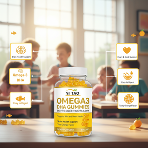 Gummies Oméga-3 DHA à Marque Blanche – Soutien Cérébral, Articulaire et Cardiaque – Facile à Digérer – Saveur Orange – Complément OEM – 60 Unités - Product Image 4