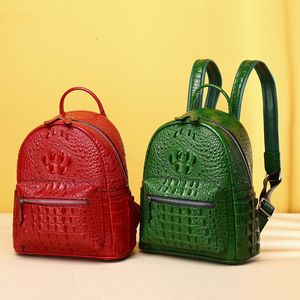 Nuovo zaino da donna con motivo coccodrillo, zaino da donna di grande capacità, zaino scolastico per bambina, borsa a tracolla da viaggio per esterni - Product Image 1