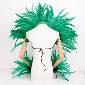 Thiết Kế Thanh Lịch Đầy Màu Sắc Lông Khăn Choàng Và Dây Đeo Cổ Tay Cho Phụ Nữ Thời Trang Đảng Wedding Evening Costume Đạo Cụ - Product Image 3