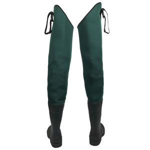 Cuissardes de <span class=keywords><strong>pêche</strong></span> unisexes personnalisées, hauteur cuisse, vert foncé, imperméables, en néoprène caoutchouc 4,5 mm, légères, pour la chasse en plein air - Product Image 2