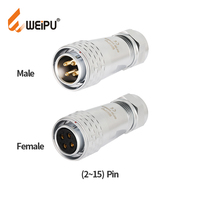 Connecteurs de câbles en ligne WEIPU fabriqués en Chine, connecteurs étanches à 4 broches pour fils à souder
